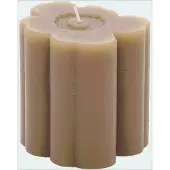 Marimekko Unikko Shape Candle 9Cm - Beige - 9X9