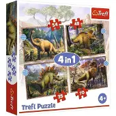 Trefl Palapelisetti 4 in 1 Dinosaurukset