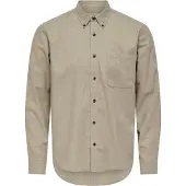 Only & Sons Onsjupiter Reg Fit Ls Shirt Noos - Beige - XXL