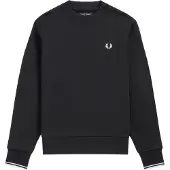 Fred perry for man. M7535 Navy crew neck sweatshirt (S), Casual, Cotton