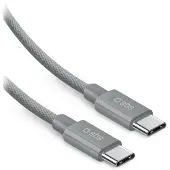 SBS BRAIDED USB-C CABLE 100W, 2 M, GREY