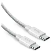 SBS BRAIDED USB-C CABLE 100W, 2 M, WHITE