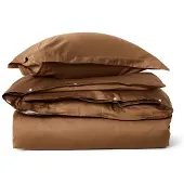 Lexington Fudge Solid Cotton Sateen -pussilakanasetti