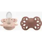 BIBS Infinity Tutit 2-pack Silikoni Koko 1 Symmetrinen, Blush/Woodchuck