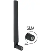 DeLOCK 12634, 1,3 dBi, 50 Ω, Ympyräsäteilyantenni, SMA, Uros, 3 - 6