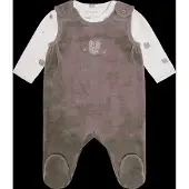 Fixoni Set W. Body And Velour Romper - Brown - 68