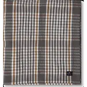 Lexington - Rutig pöytäliina 150x350 cm harmaa/valkoinen/fudge