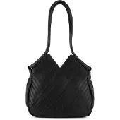 Fredsbruder Criss-Cross Shopper-laukku Nahka 30 cm Musta