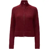 Weekday Soft Knitted Fitted Zip Cardigan - Red - L