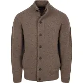Barbour Men's Elbow-Patch Cardigan Dark Stone Pitkähihaiset paidat M