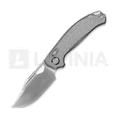 Kunwu Knives Django XL - Satin - Titanium kääntöveitsi, Diamond Texture