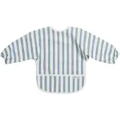Meyco Baby Fat Stripe Ruokalappu Hihoilla