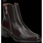Wonders for woman. D-1810_5715_9332 Bonjour 10 Brown Leather Ankle Boots (41), 1 to 3 cm, Zip, Casual