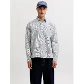 Jack & Jones Businesspaita 'JORFrederiksberg' vaaleansininen / verenpunainen / valkoinen