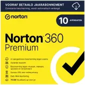 Norton 360 Premium 10 Laitetta 1 Vuosi – 75 GB Pilvitallennus ja Automaattinen Varmuuskopiointi