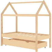 vidaXL Lasten sängynrunko laatikolla täysi mänty 70x140 cm