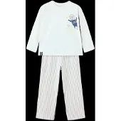 Mango Full Printed Cotton Pyjamas Set - White - 104