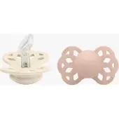 BIBS Infinity Tutit 2-pack Silikoni Koko 1 Anatominen, Ivory/Blush