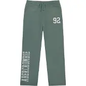 Abercrombie & Fitch Housut vaaleanharmaa / vihreä