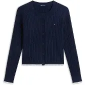 Tommy Hilfiger Neuletakki laivastonsininen / valkoinen