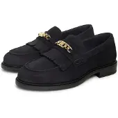 Tommy Hilfiger Th Chain Fringe Suede Loafer - Navy - 36