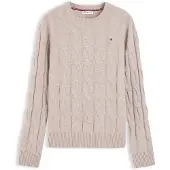 Tommy Hilfiger Soft Wool Cable C-Nk Ls Swt - Beige - XS