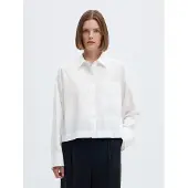 Selected Dannie Cropped Pitkähihainen Kauluspaita