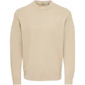 Only & Sons Onsjames Rlx Crew Knit Noos - Beige - XL