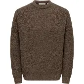 Only & Sons Onsjoin Rlx Ls Raglan Knit - Brown - L