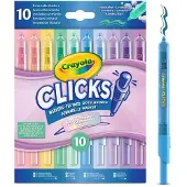 Crayola Clicks Retractable Markers 10 Pcs - Pastel