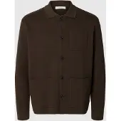 Selected Slmmike Light Polo Cardigan Noos - Brown - XL