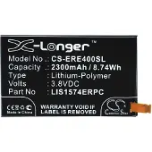 123accu Sony Ericsson Xperia E4 / A2 / Z2 Compact akku 2300 mAh