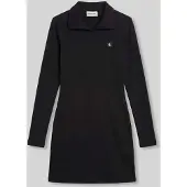 Calvin Klein Jeans Ls Woven Label Turtleneck Henley - Black - S