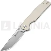 SENCUT Stria S25112-1, Satin D2, Milled Ivory G10, pocket knife