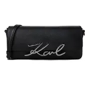 Karl Lagerfeld Signature 2.0 Olkalaukku Nahka 28.5 cm Musta