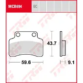 TRW Mcb 694 Ec Orgaaniset Jarrupalat