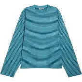 Weekday Long-Sleeved Boxy Cotton T-Shirt - Blue - S