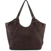 Fredsbruder Calm Weave Shopper-laukku Nahka 45 cm Ruskea