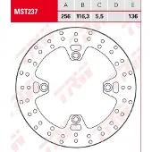 TRW Jarrulevy, takana TAKA MST237 D: 256, kiinteä