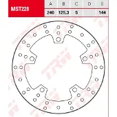 TRW Jarrulevy, takana TAKA MST228 D: 240, kiinteä