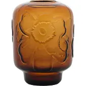 Marimekko Unikko Glass Vase 18Cm - Brown - 18X13