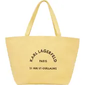 Karl Lagerfeld Ostoskassi 'Rue St-Guillaume' vaaleankeltainen / musta