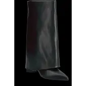 Bianco Biamaralyn Fold Over Boot Faux Leather - Black - 38