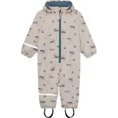 CeLaVi Rainwear Suit - Aop, W. Fleece - Beige - 110
