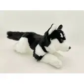 Vivantti Pehmoeläin Husky musta 42cm makaava Pehmolelu