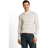 Tom Tailor Striped Knit Pullover - White - L