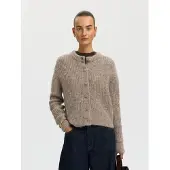 Selected Slwgabriella Ls Button Cardigan Noos - Grey - XL