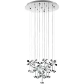 Eglo Riippuvalaisin kristalli Pianopoli, himmennettävä, Kromi/hopea, Olohuone/ruokailutila, Ruostumaton teräs, Design