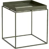 HAY Tray Table keskikokoinen tarjoilupöytä oliivinvihreä, 40x40x44 cm