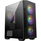 MSI MAG Forge M100R, Micro Tower, PC, Musta, Läpinäkyvä, mikro ATX, Mini-ITX, Karkaistu lasi, Pelaaminen (306-7G20R21-809)